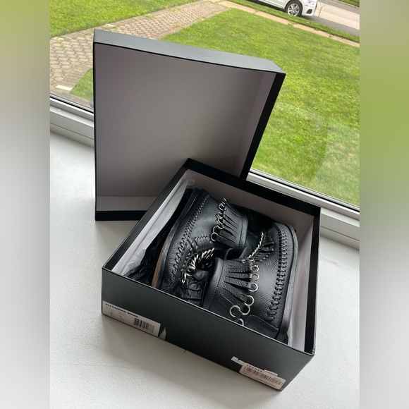 Alexander Wang Montana Moccasins black leather 6.5 - Picture 7 of 12